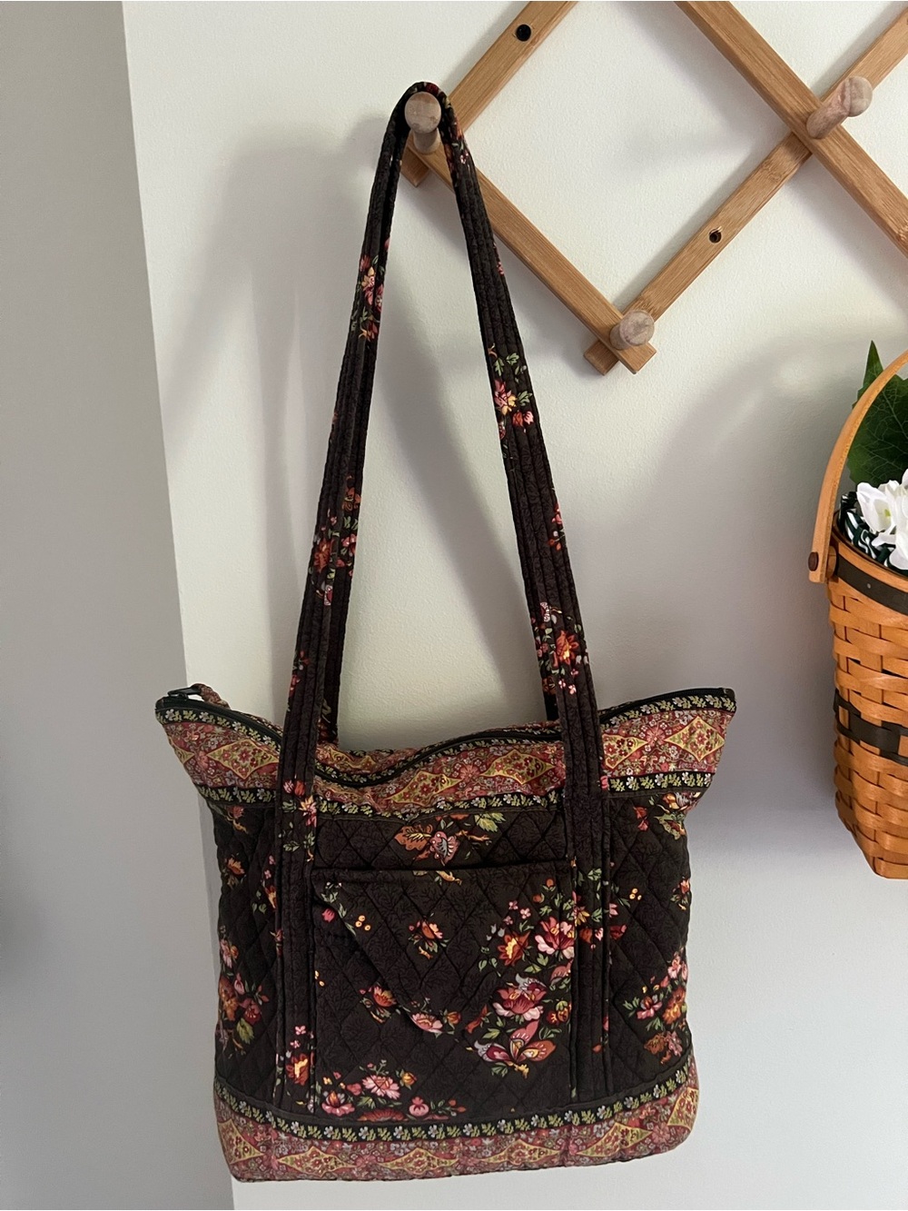 Vera Bradley Vintage Chocolat Villager Tote
